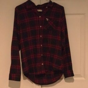 Red and black Abercrombie and Fitch  flannel
